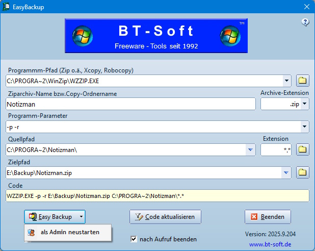 Backup Robocopy